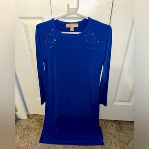 michael kors blue long sleeve dress size xs